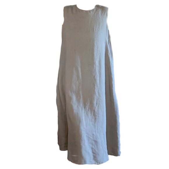 Muji Ladies' French Linen Sleeveless Dress Sz M-L - Picture 1 of 8